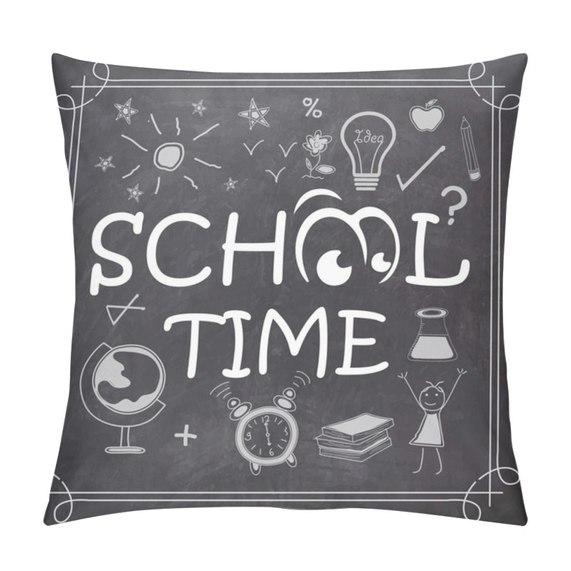 Personality  Creative Illustration For School Time. Pillow Covers