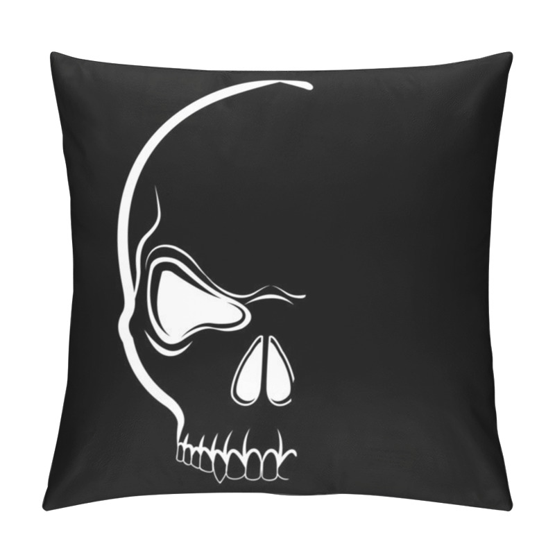 Personality  Vector Skull In Shadow Pillow Covers