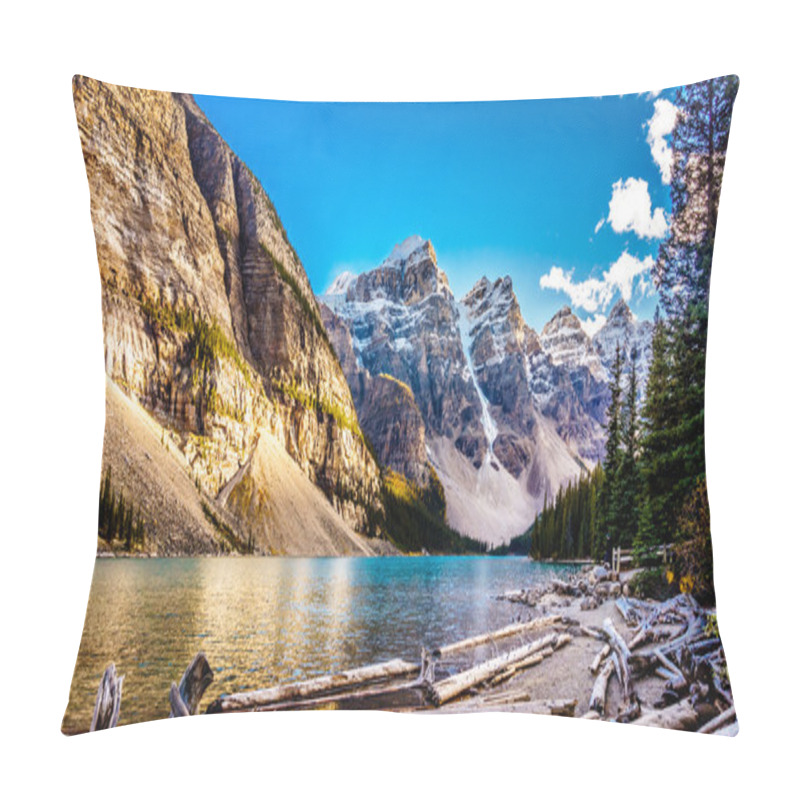 Personality  Moraine Lake And Surrounding Mountains In Banff National Park Pillow Covers