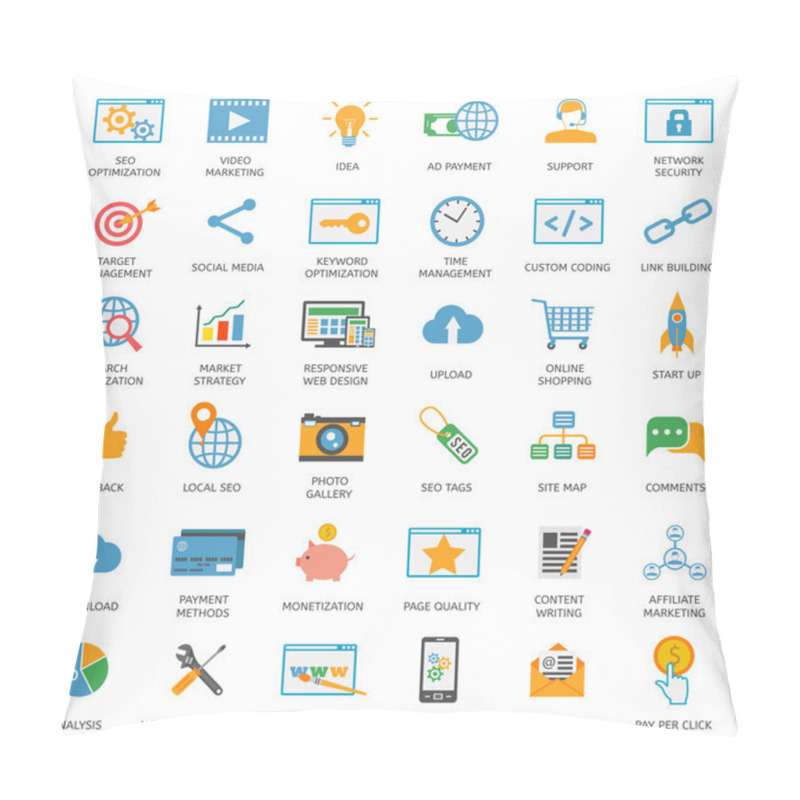 Personality  SEO Optimization Icons Pillow Covers