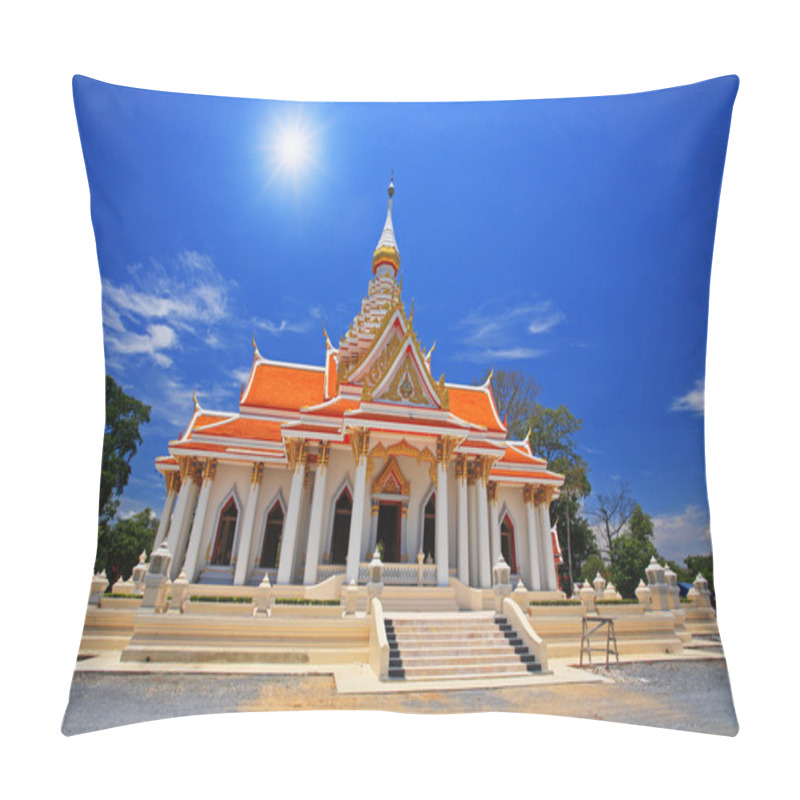 Personality  Thai Temple Against Sunbeam And Blue Sky Pillow Covers