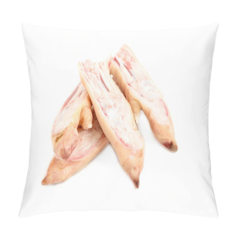 Personality  Raw Pork Feet Isolated On White Background Pillow Covers