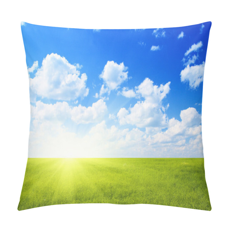 Personality  Field Of Flax And Blue Sky Pillow Covers