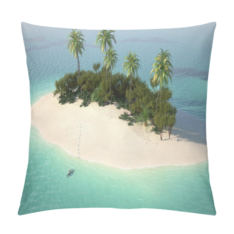 Personality  Aerial View Of Caribbeanl Desert Island Pillow Covers