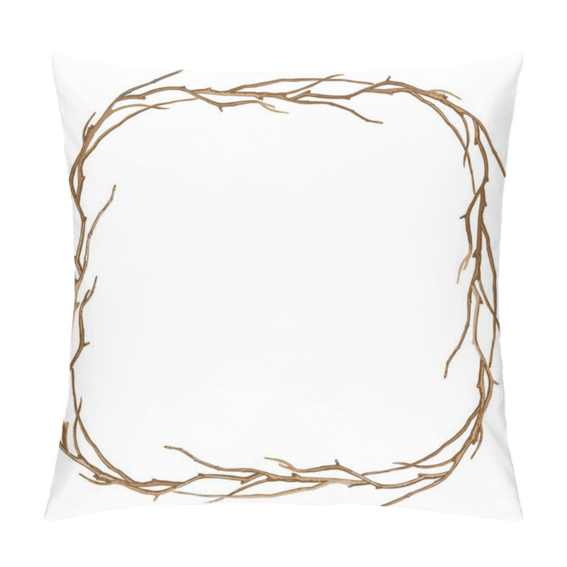 Personality  Frame Of Twisted Branches. Pillow Covers