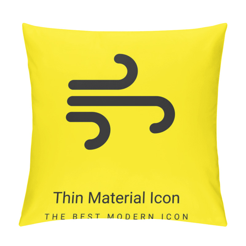 Personality  Air Element Minimal Bright Yellow Material Icon Pillow Covers