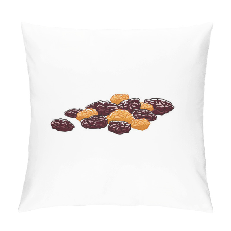 Personality  Dry Berries Of Grapes Isolated Dried Raisins Pillow Covers