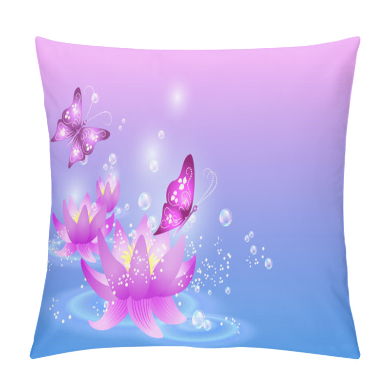 Personality  Lilies And Butterfly Pillow Covers