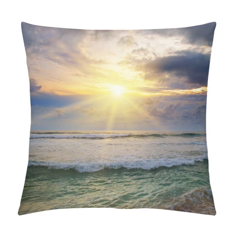 Personality  Sunset Over The Tropical Ocean. Pillow Covers