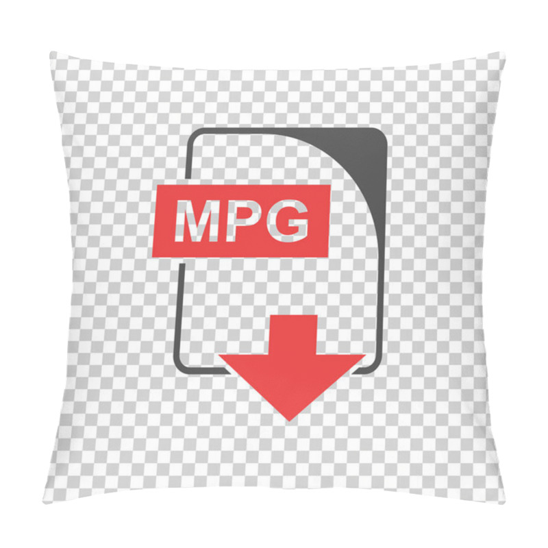 Personality  MPG File Icon Vector Flat Pillow Covers