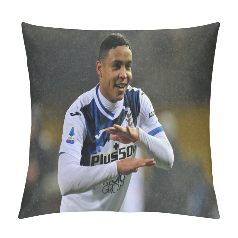 Personality  Luis Muriel Player Of Atalanta, During The Match Of The Italian Football League Serie A Between Benevento Vs Atalanta Final Result 1-4, Match Played At The Ciro Vigorito Stadium In Benevento. Italy, January 09, 2021. Pillow Covers