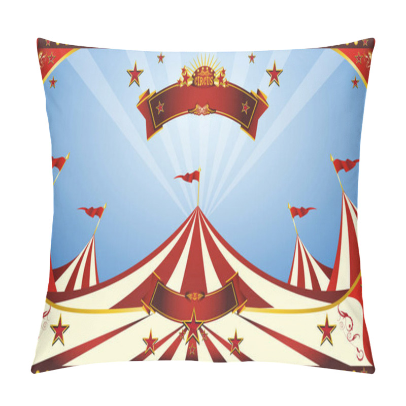 Personality  Blue Sky Circus Poster Pillow Covers