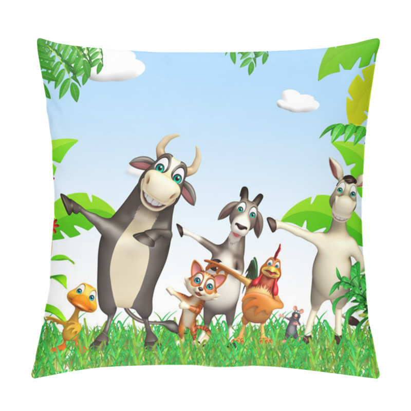 Personality  Group Of Farm Animal Pillow Covers