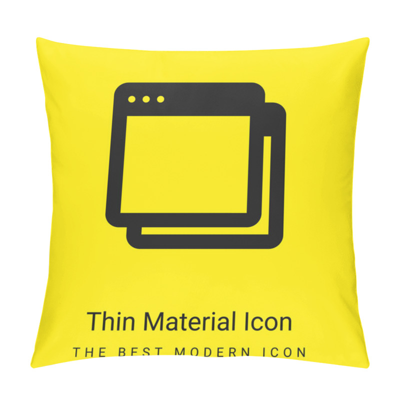 Personality  App Minimal Bright Yellow Material Icon Pillow Covers