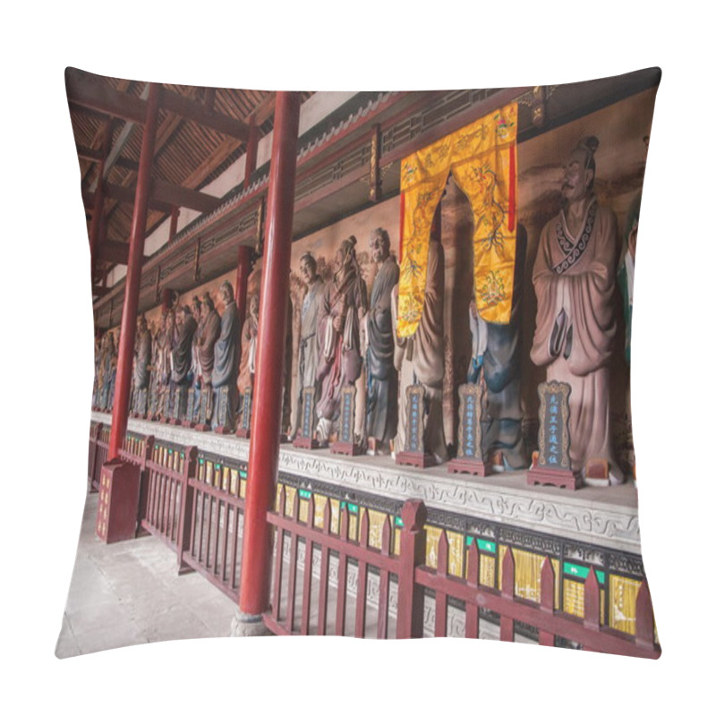 Personality  Leshan City, Sichuan Qianwei Qianwei Temple Great Hall Veranda On Both Sides Of The East And West Veranda With Plastic Statue Of Confucius 72 Sages Xianru Pillow Covers