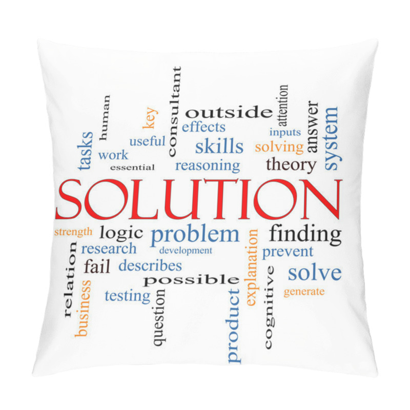 Personality  Solution Word Cloud Concept Pillow Covers