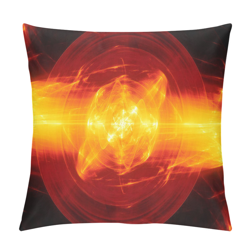 Personality  Fiery Glowing Fusion With Plasma Force Field Pillow Covers