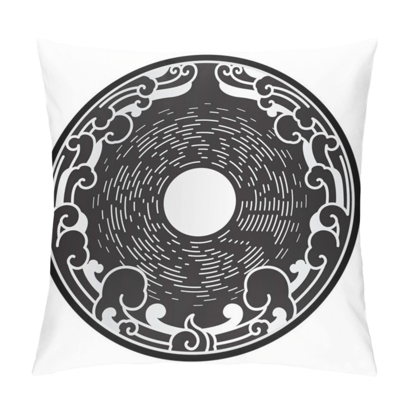 Personality  Moon And Clouds Decorative Design Elements Symbol. Pillow Covers