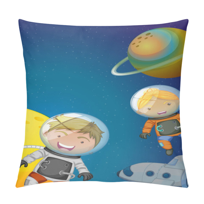 Personality  Astronauts Exploring The Galaxy Pillow Covers