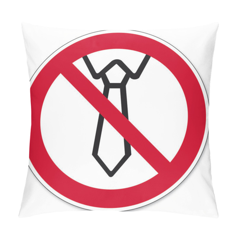 Personality  Prohibition Signs BGV Icon Pictogram Operation Prohibited With Tie Pillow Covers