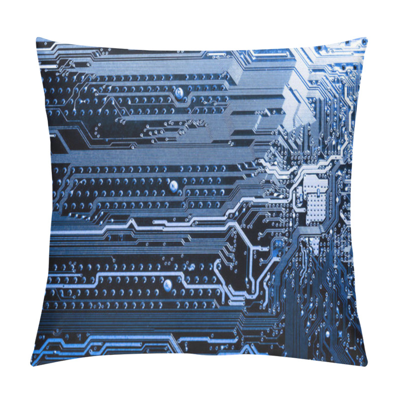 Personality  Abstract,close Up Of Circuits Electronic On Mainboard Computer Technology Background. (logic Board,cpu Motherboard,Main Board,system Board,mobo) Pillow Covers