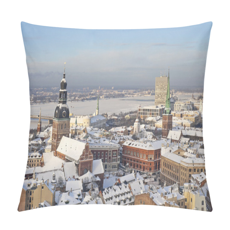 Personality  View Of Old Roofs In Riga Pillow Covers