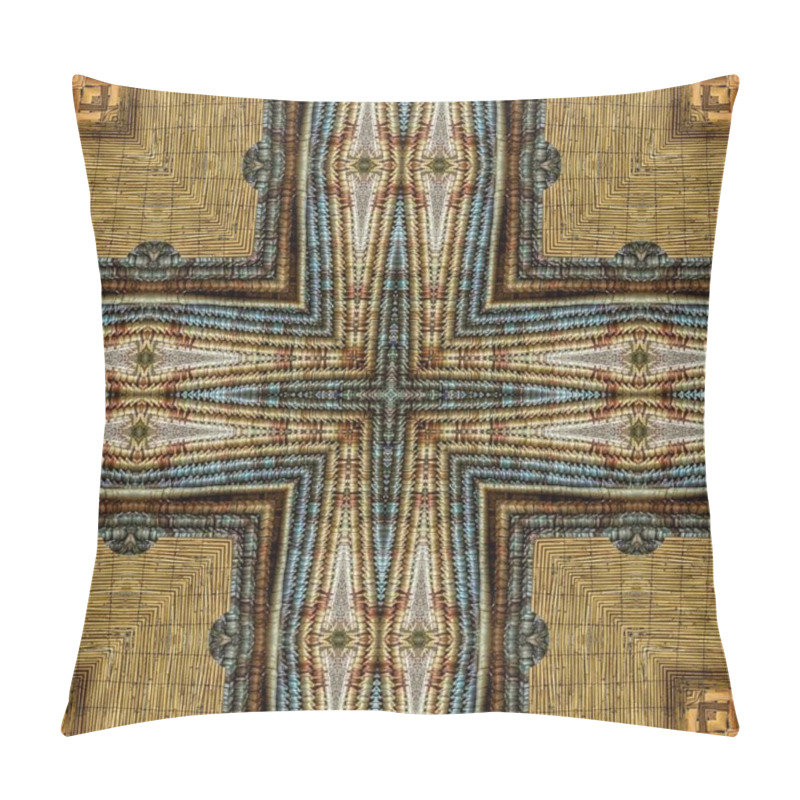 Personality  Tribal Concept Design For Textile, Flyer, Brochure, Magazine Cover Printing. Indigenous Fashion Pattern Background For Interior Decoration And Traditional Costume Or Handicraft Making Pillow Covers