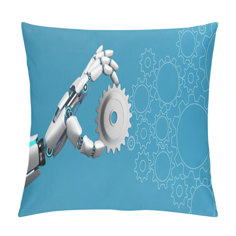 Personality  Robot Hand Gear Wheel Pillow Covers