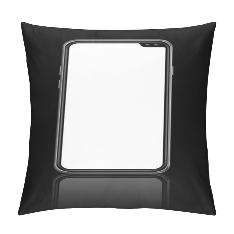 Personality  All-screen Blank Smartphone Mockup Isolated On Black. 3D Render Pillow Covers