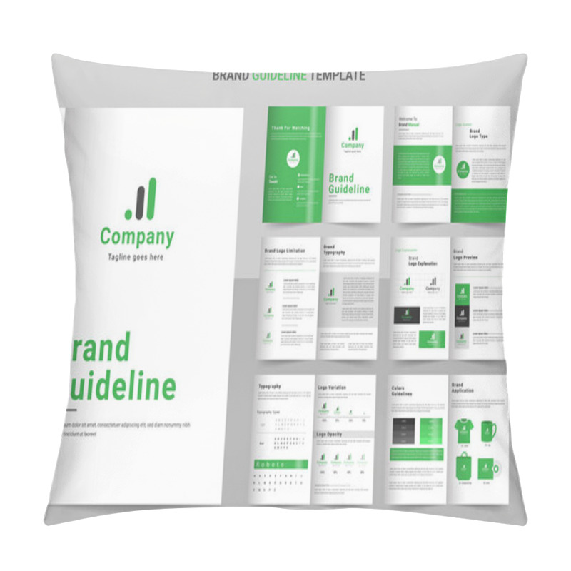 Personality  Minimalist Luxury Brand Guide Template Pillow Covers