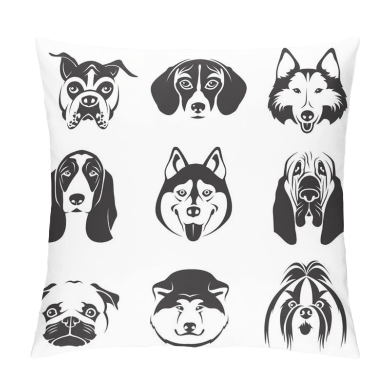 Personality  Dogs Set Pillow Covers