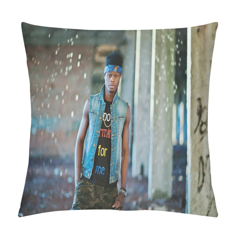 Personality  Black Afroamerican Man Gangsta Rap Singer Pillow Covers