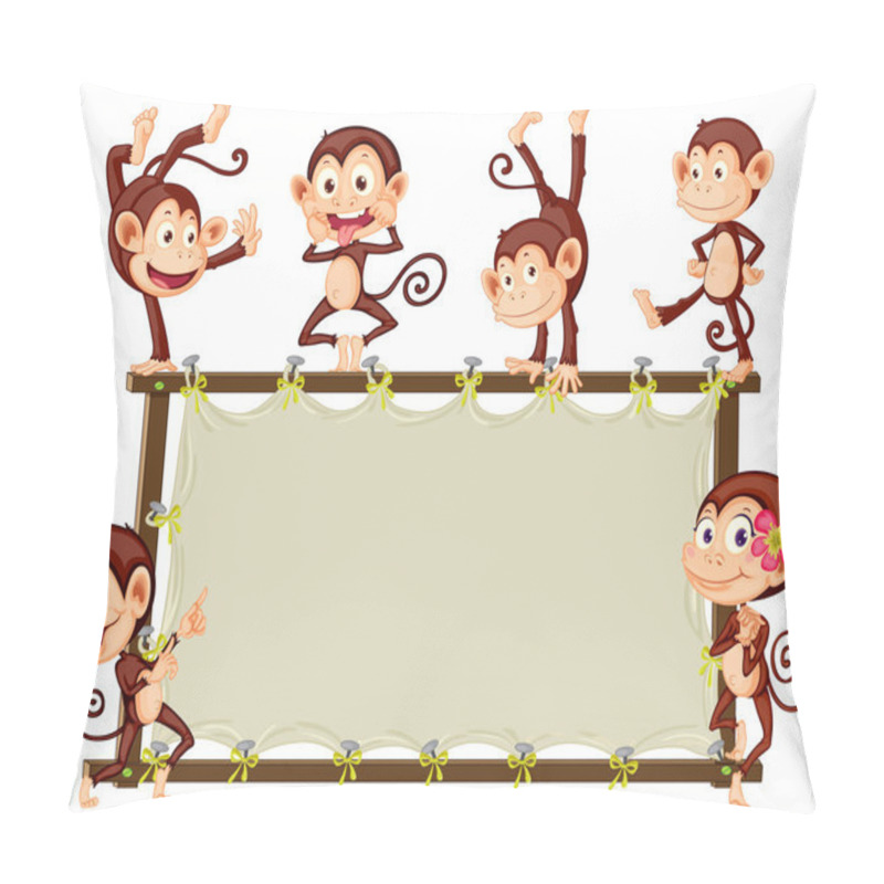 Personality  Monkey Banner Pillow Covers