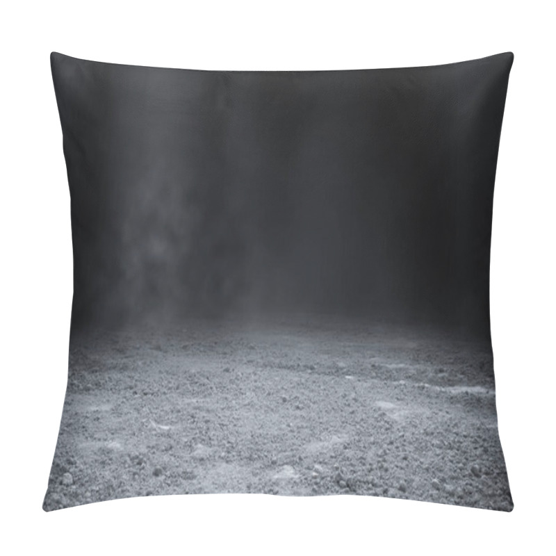 Personality  Empty Surface Of Ground Pattern With Black Backdrop Wallpaper. Pillow Covers