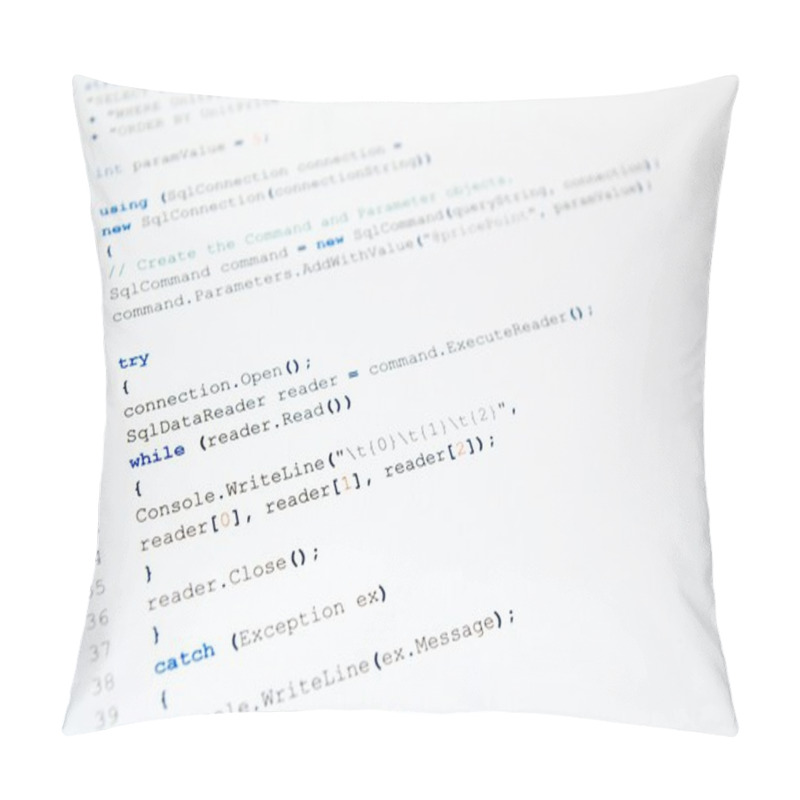 Personality  Code Of Php Language On White Background Pillow Covers