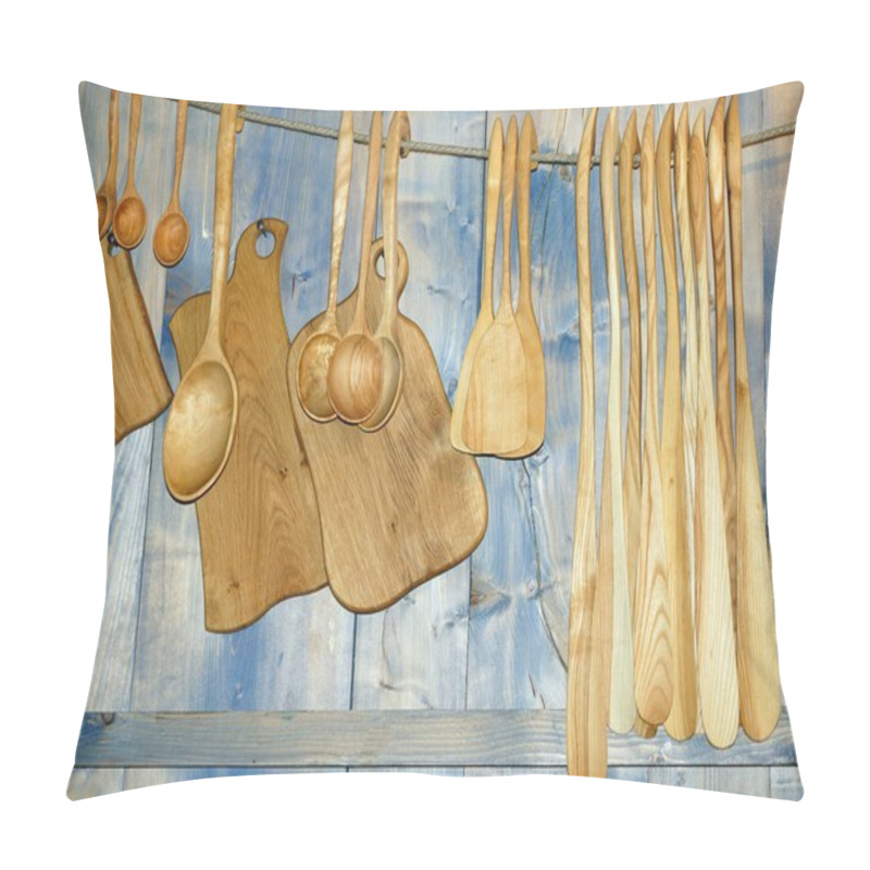 Personality  Cutting Boards And Wooden Spoons Hanging On The Wall, Tableware Pillow Covers