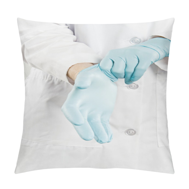 Personality  Female Doctor Wearing Gloves Pillow Covers