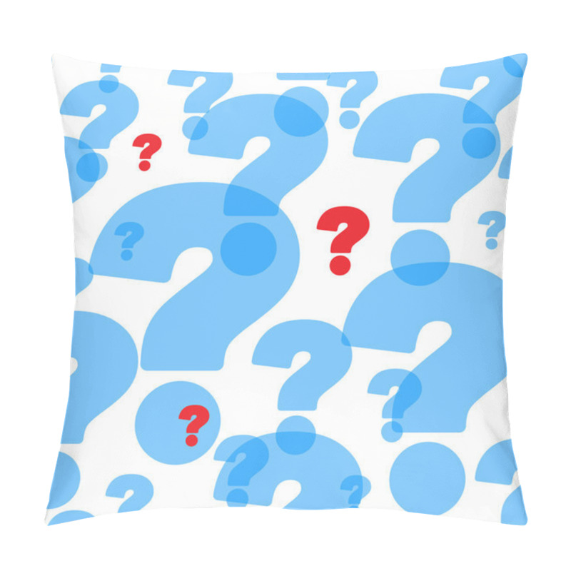 Personality  Abstract Background With Question Marks Pillow Covers