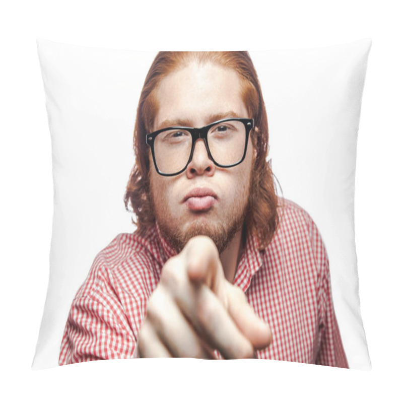 Personality  Emotional Redhead Businessman Pillow Covers