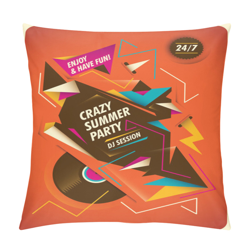 Personality  Abstract Poster For Summer Party. Pillow Covers