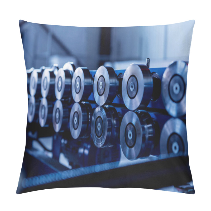 Personality  Metal Sheet Forming Machine At The Modern Metalwork Factory. Pillow Covers