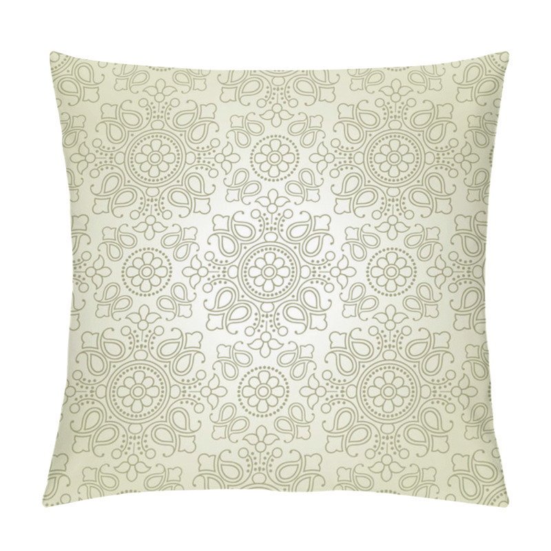 Personality  Seamless Traditional Indian Wallpaper Pillow Covers