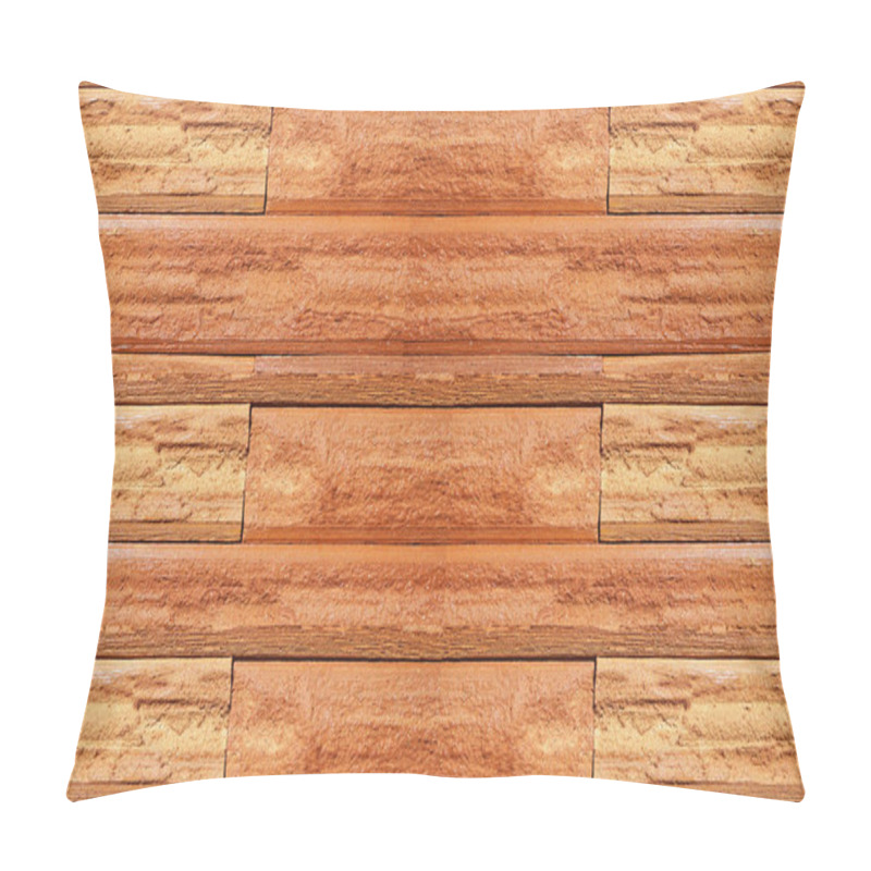 Personality  The Surface Of The Orange Brick Wall Alternates To Create A Beautiful Natural Architecture. Pillow Covers