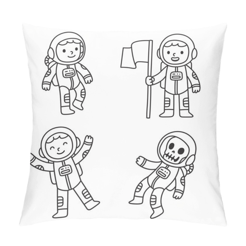 Personality  Cartoon Astronaut Set Pillow Covers