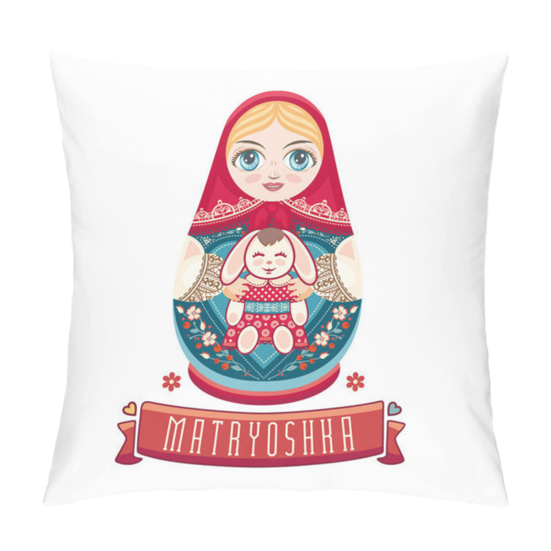 Personality  Matryoshka. Babushka Doll. Set Pillow Covers