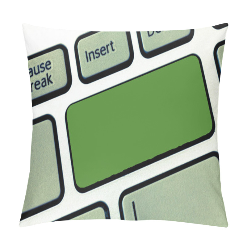 Personality  Design Business Concept Empty Template Copy Space Text For Ad Website Isolated Keyboard Key Intention To Create Computer Message, Pressing Keypad Idea Pillow Covers