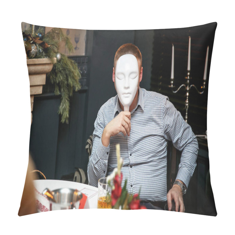 Personality  Playing Mafia With Masks Pillow Covers