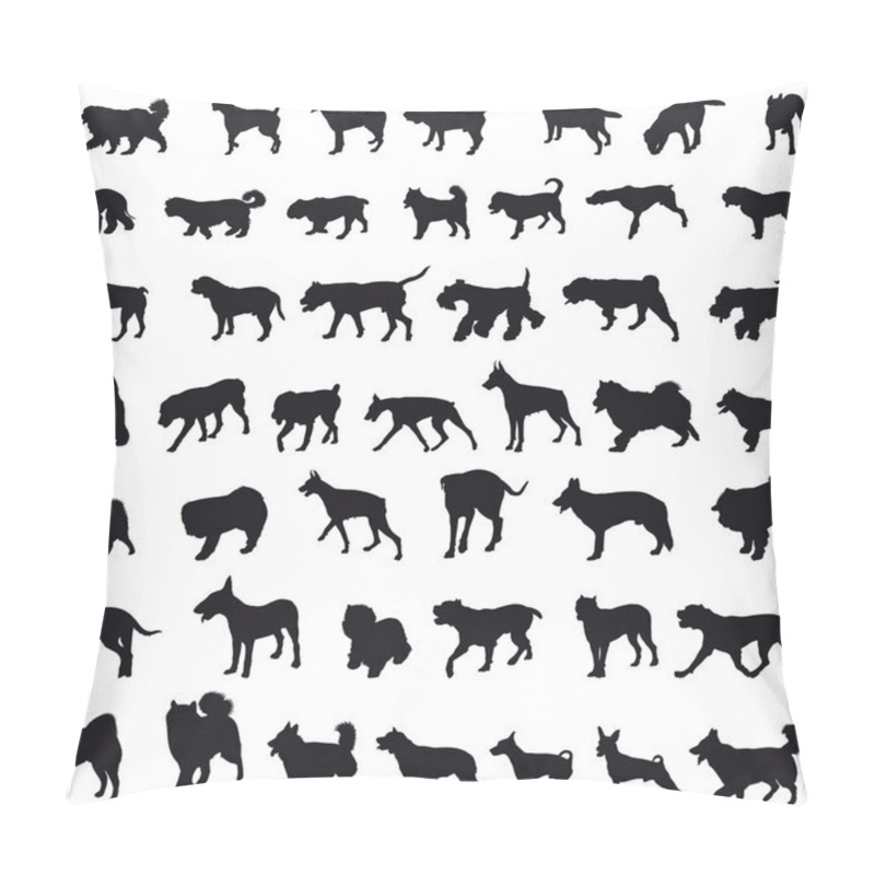 Personality  Dogs Silhouettes Pillow Covers