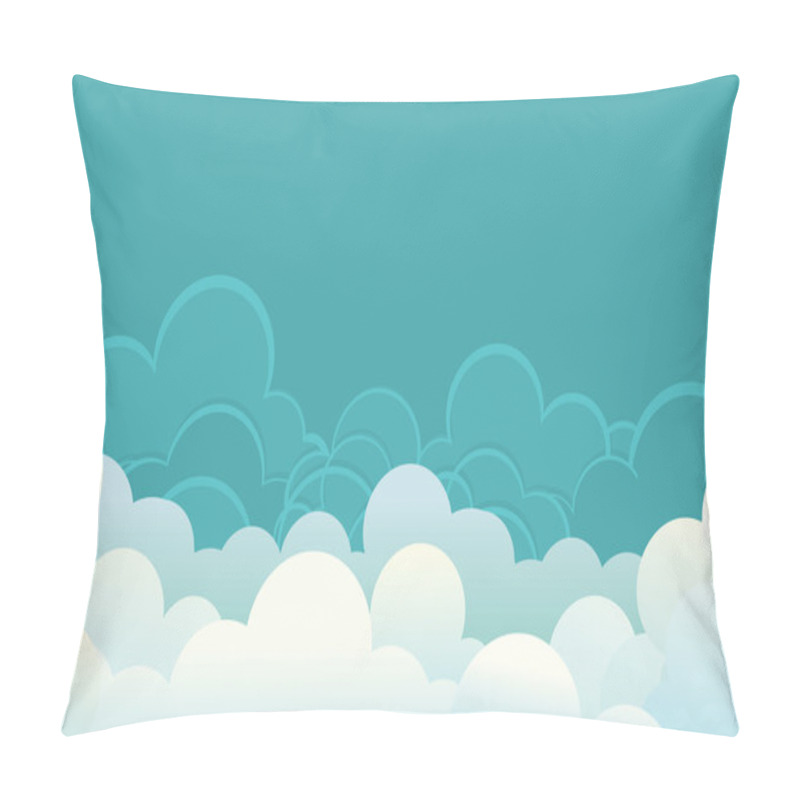 Personality  Clouds .Vector Image For Design Pillow Covers