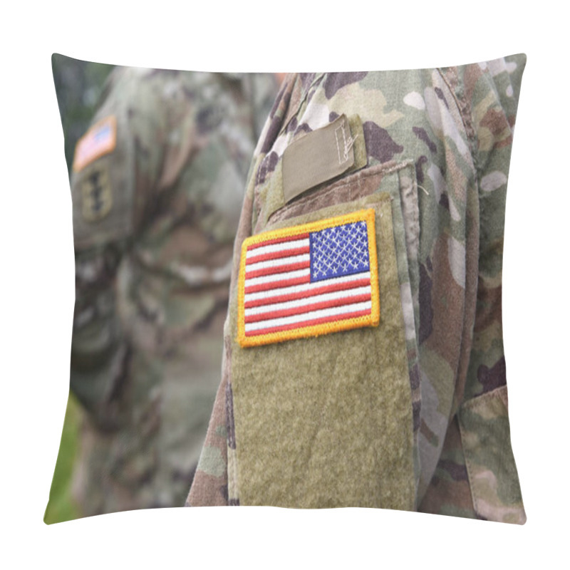 Personality  US Army Uniform Patch Flag. US Army Pillow Covers